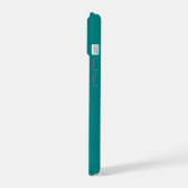 Monogramme Turquoise moderne Nom cursif (Côté gauche)