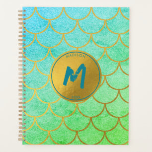 Monogramme Turquoise Motif de Parties scintillant