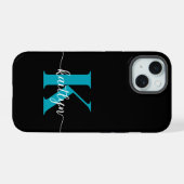 Monogramme Turquoise noir (Verso Horizontal)