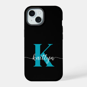 Monogramme Turquoise noir