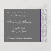 Monogramme Tuxedo Groom Enregistrer La Date Carte (Dos)