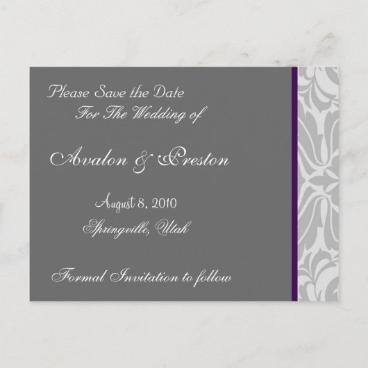 Monogramme Tuxedo Groom Enregistrer La Date Carte (Dos)