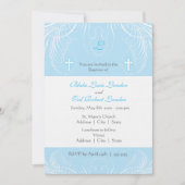 Monogramme Twin Boys Baptism Invitation (Devant)