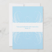 Monogramme Twin Boys Baptism Invitation (Dos)