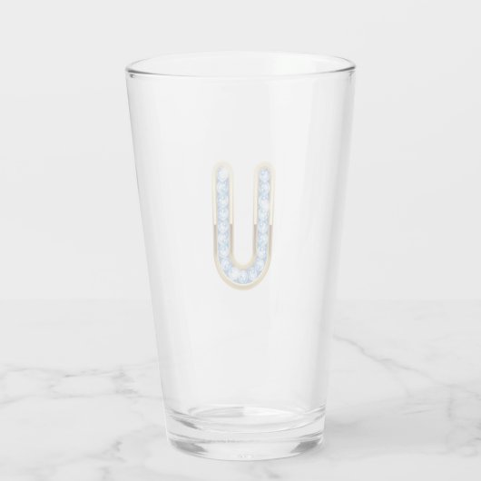 Monogramme U - Verre de 16 oz (Dos)