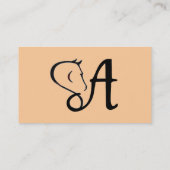 Monogramme un carte de visite classique équestre (Dos)