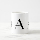 Monogramme une tasse de café moderne noire et (Centre)