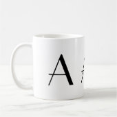 Monogramme une tasse de café moderne noire et (Gauche)