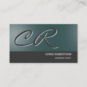 Monogramme Unique Classy Consultant Carte de visit