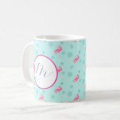 Monogramme unique de Mugs de Noël tropicaux (Devant gauche)