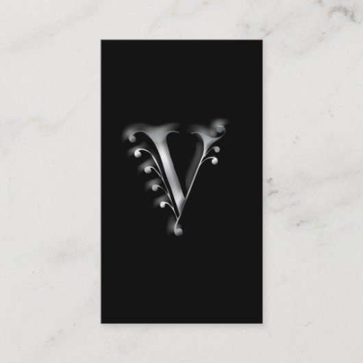 Monogramme V cartes de visite (Devant)