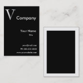 Monogramme V cartes de visite (Devant / Derrière)
