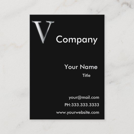 Monogramme V cartes de visite (Devant)
