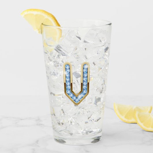 Monogramme V - Verre de 16 oz (Devant glace)