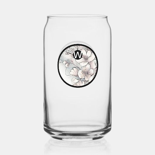 Monogramme verre de fleurs de cerisier (Verso)