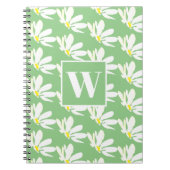 Monogramme vert Carnet photo de la marguerite flor (Devant)