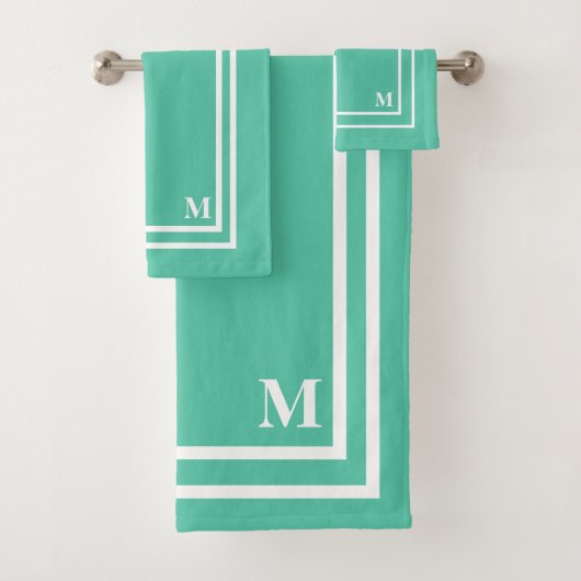 Monogramme vert clair moderne (En situation)