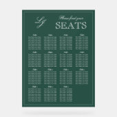 Monogramme vert Emerald moderne Mariage siège (Recto)