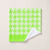 Monogramme vert et blanc à carreaux (Gant de toilette)