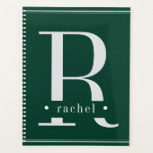 Monogramme vert et blanc minimal (Devant)