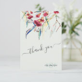 Monogramme Vert Eucalyptus Blossoms Merci (Debout devant)