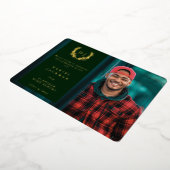 Monogramme vert + Faire-part de graduation de laur (Rotation)