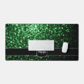 Monogramme vert foncé faux parties scintillant sci (Clavier et souris)