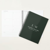 Monogramme vert foncé professionnel Entreprise ini (Devant avec enveloppe)