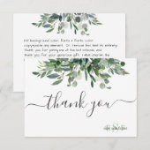 Monogramme Vert Gomme Bleue Eucalyptus Merci (Devant / Derrière)