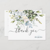 Monogramme Vert Gomme Bleue Eucalyptus Merci (Devant / Derrière)