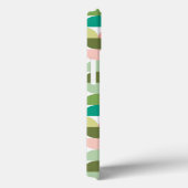 Monogramme vert MOD géométrique iPhone / coque ipa (Verso / Droite)