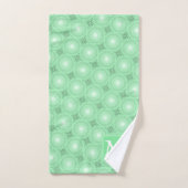 Monogramme vert ressort cercles motif (Serviette à main)