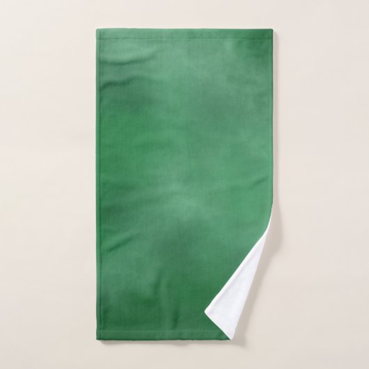 Monogramme vert rustique (Serviette à main)