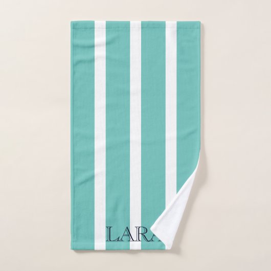 Monogramme Vert Sage Clé Chic (Serviette à main)