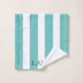 Monogramme Vert Sage Clé Chic (Gant de toilette)