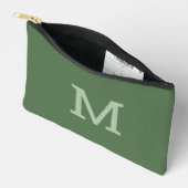 Monogramme vert Sage Pochette de maquillage access (Ouvrir)