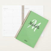 Monogramme vert simple pour fille + initial (Devant avec enveloppe)