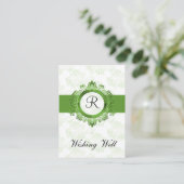 monogramme vert souhaitant des cartes bien (Debout devant)