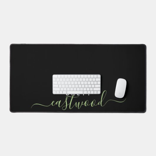 Monogramme vert tendance sur noir (Clavier et souris)