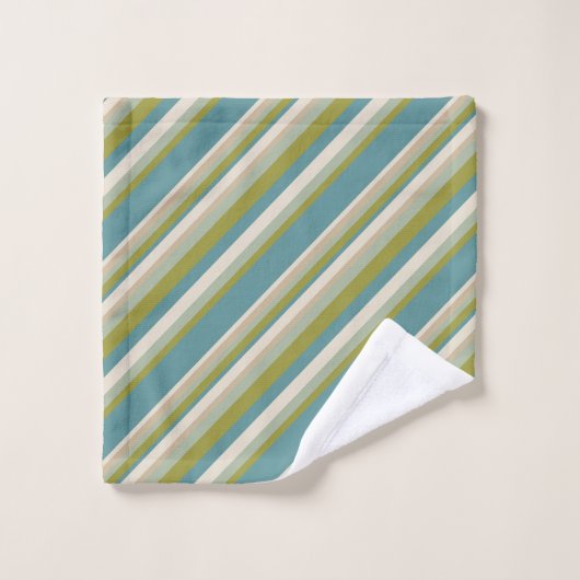 Monogramme vert turquoise en bambou frais du motif (Gant de toilette)