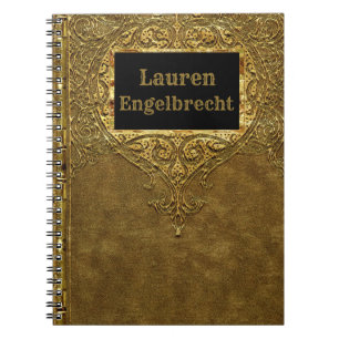 Monogramme victorien de style de vieux livre de