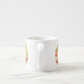 Monogramme Vintage couronne florale Espresso Mug (Dos)