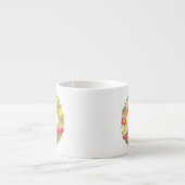 Monogramme Vintage couronne florale Espresso Mug (Devant)