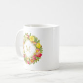 Monogramme Vintage de germe de germe Mug (Devant gauche)