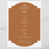 Monogramme vintage | Menu Mariage (Devant)