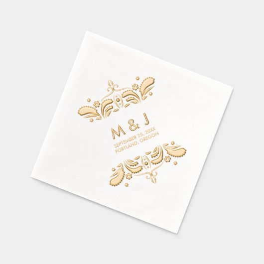 Monogrammé Vintage Ornemental (Gauche)