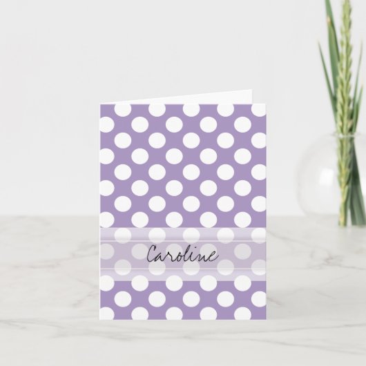 Monogramme violet blanc tendance Motif de point Po (Devant)
