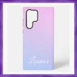 Monogramme violet bleu pastel monochrome<br><div class="desc">Monogramme monochrome bleu violet Pastel Samsung Galaxy S22 Ultra Coque. Monographie minimaliste moderne.</div>