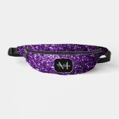 Monogramme violet faux parties scintillant (Recto)