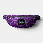 Monogramme violet faux parties scintillant (Poser)